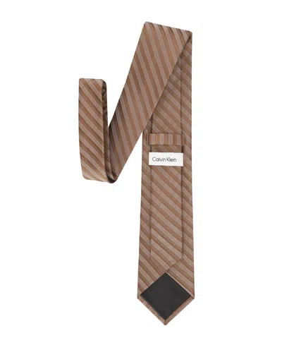 Calvin Klein Men's Margot Stripe Tie In Brown