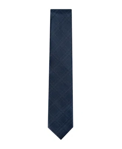 Calvin Klein Men's Everett Plaid Tie In Blue