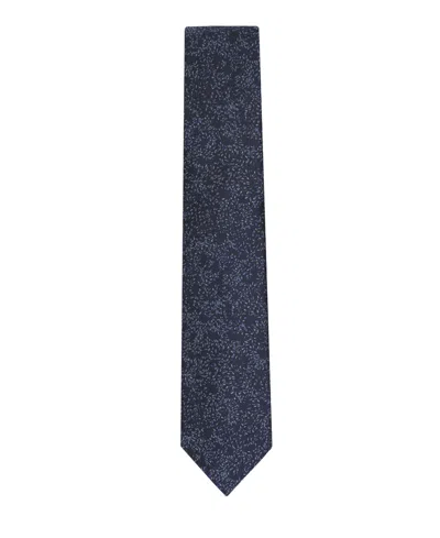Calvin Klein Men's Jean Floral Pattern Tie In Blue