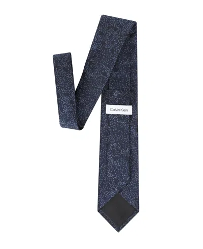 Calvin Klein Men's Jean Floral Pattern Tie In Blue