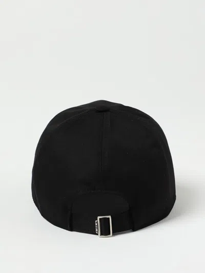 Msgm Hat In Cotton With Embroidered Logo In Black