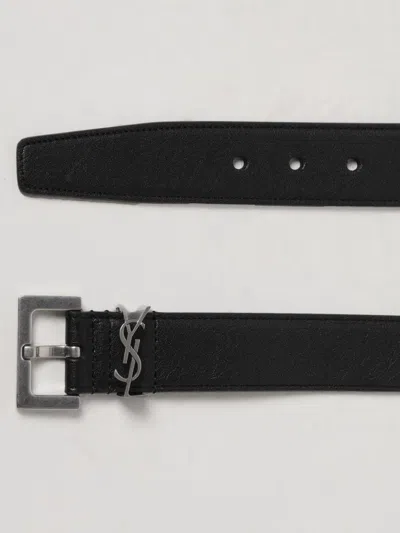 Saint Laurent Belt Men  In Black
