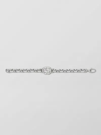 Gucci Interlocking Chain Bracelet In Silver
