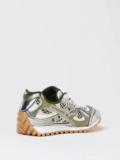 Bottega Veneta Orbit Metallic Net Runner Sneakers In Limone