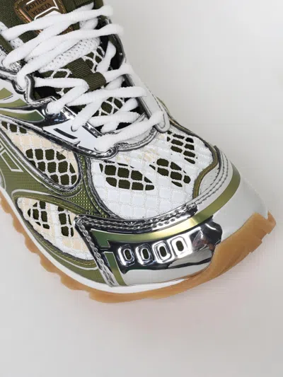 Bottega Veneta Orbit Metallic Net Runner Sneakers In Limone