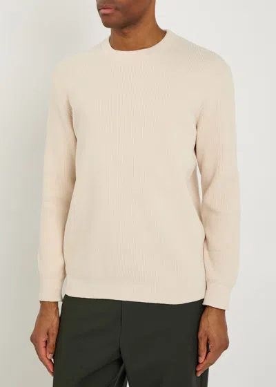 Nn07 Davy 6429 Ribbed Mock Neck Sweater In White