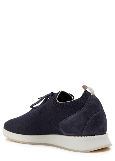 Aurélien Colour-blocked Knit Sneakers In Blue