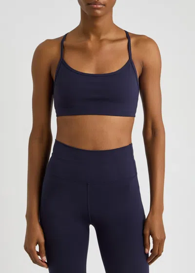 Vuori All The Feels Stretch-nylon Soft-cup Bra In Blue