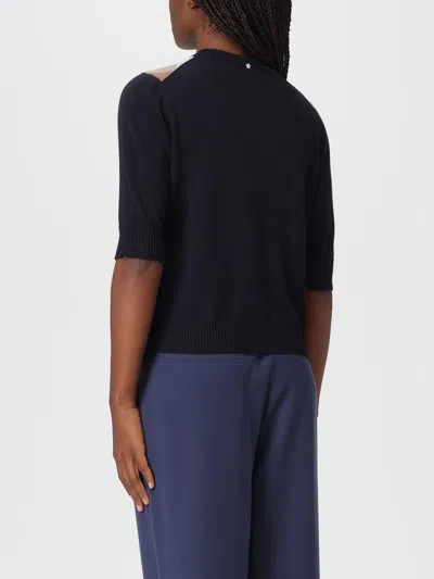 Lorena Antoniazzi Geometric Knit T-shirt In Blue