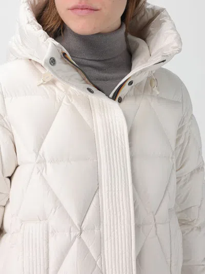 K-way White  Long Down Jacket In White