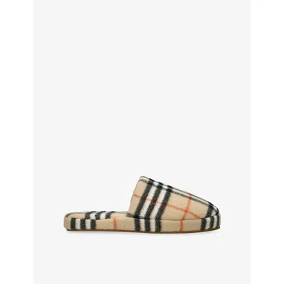 Burberry Quilted Check Sandals For Women In Neutral