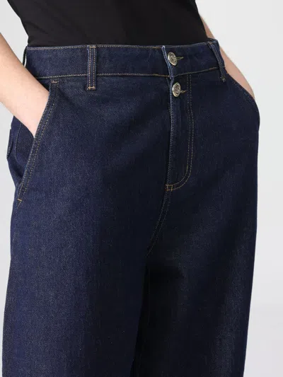 Liu •jo Cropped Balloon Jeans In Blue