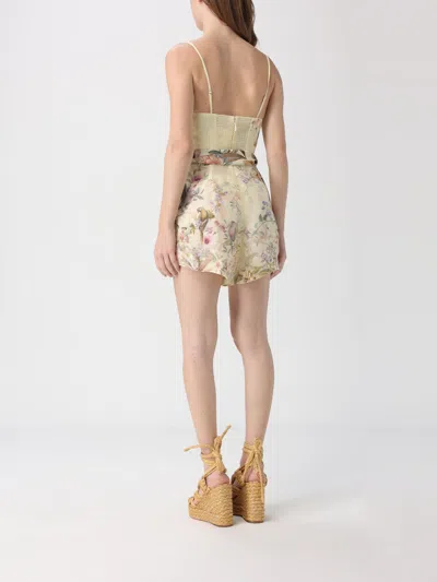Zimmermann Rebellion Floral Print Fitted Playsuit In Multi