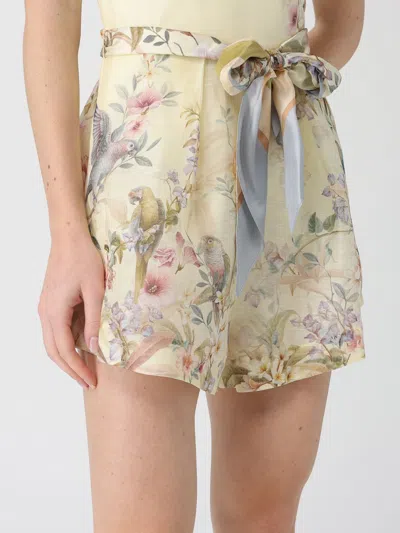 Zimmermann Rebellion Floral Print Fitted Playsuit In Multi