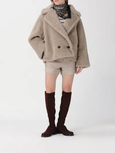 Max Mara Double-breasted Wool-blend Jacket In Neutral