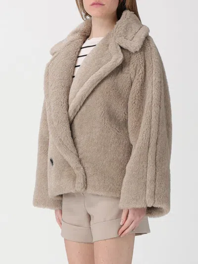 Max Mara Double-breasted Wool-blend Jacket In Neutral