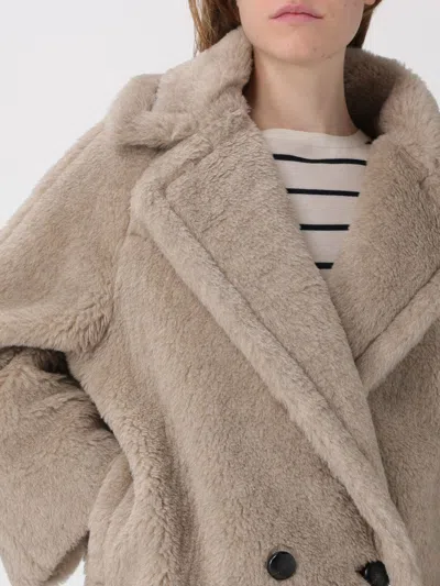 Max Mara Double-breasted Wool-blend Jacket In Neutral