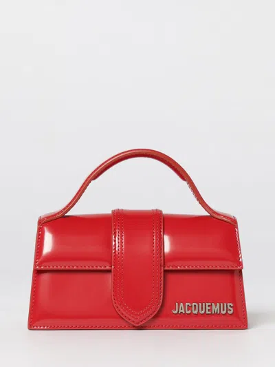Jacquemus Le Bambino Patent Top-handle Bag In Red