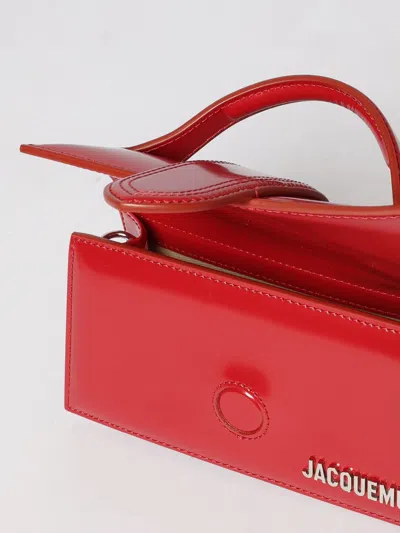 Jacquemus Le Bambino Patent Top-handle Bag In Red