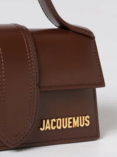 Jacquemus Calf Leather Shoulder Bag With Detachable Strap In Brown