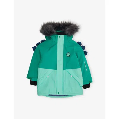 Roarsome Green Spike The Dinosaur Shell Ski Jacket 2-9 In Green