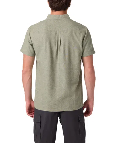 O'neill O'riginals Eco Print Standard Fit Short Sleeve Button-up Shirt In Green