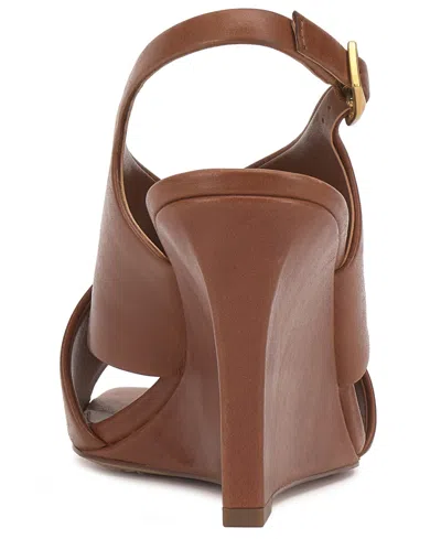 Vince Camuto Ameira Slingback Wedge Sandal In Brown