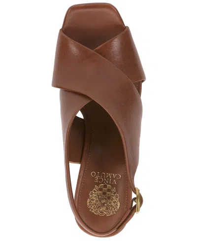 Vince Camuto Ameira Slingback Wedge Sandal In Brown