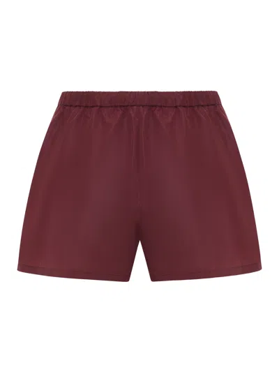 Miu Miu Drawstring Shorts In Red