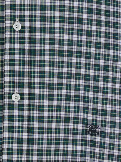 Celine Plaid Shirt In Gray