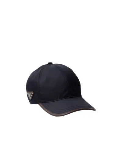 Prada Speedrock Enamelled-triangle Baseball Cap In Blue