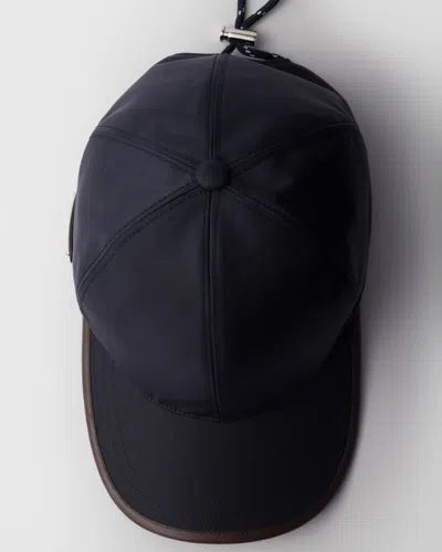 Prada Speedrock Enamelled-triangle Baseball Cap In Blue