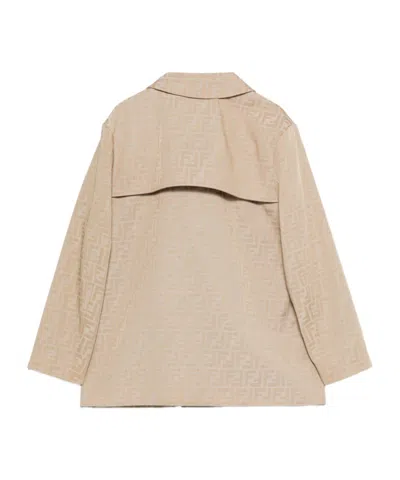 Fendi Double-breasted Coat In Brown