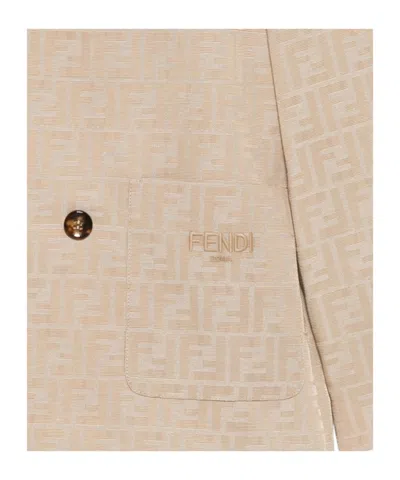 Fendi Double-breasted Coat In Brown