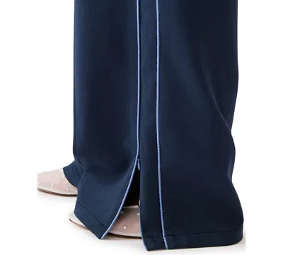 Steve Madden Cotton Blend Scuba Track Pants In Blue