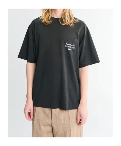Acne Studios Crew Neck T-shirt In Black