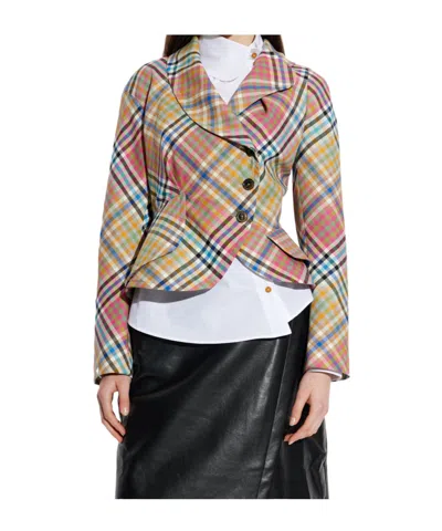 Vivienne Westwood Check Patterned Jacket In Multi