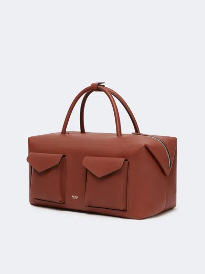 Max Mara Large Boston Bag In Brown