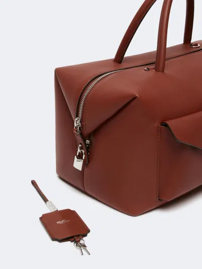 Max Mara Large Boston Bag In Brown