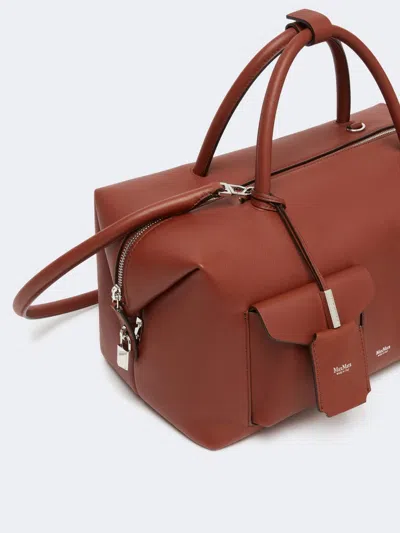 Max Mara Large Boston Bag In Brown