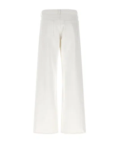 Agolde Vana Fold Wide-leg Jeans In White