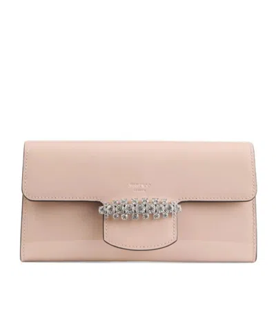 Jimmy Choo Flap-over Shoulder Bag In Pink