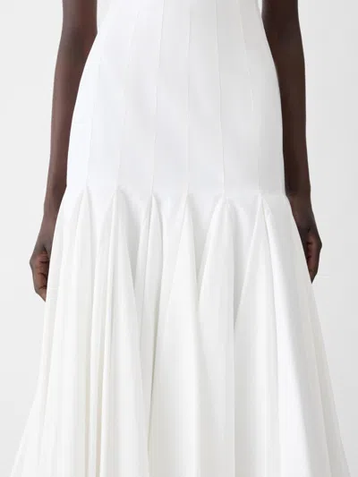 Jacquemus Agave Flared Midi Dress With Square Neckline In White