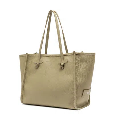 Gianni Chiarini Marcella Rectangular Neutral Pebbled Leather Tote In Green