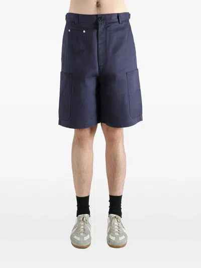 Givenchy Logo Embroidered Shorts In Blue