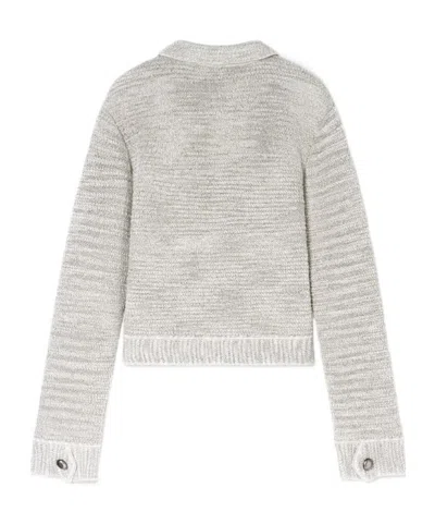 Giorgio Armani Jacket Chest Pockets Long Sleeves Ribbed Finishes In Gray