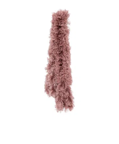 Valentino Feathers Scarf With Ostrich And Turkey Feathers In Pink
