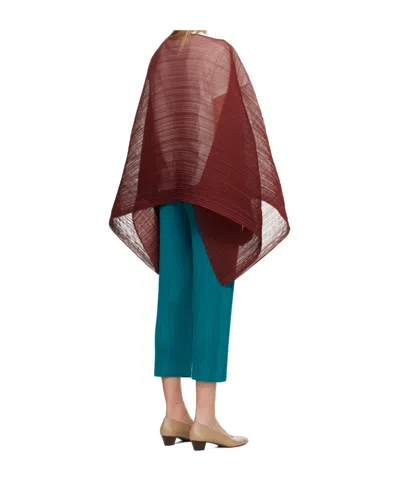 Issey Miyake Pleated Shawl In Brown