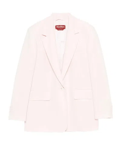 Max Mara Long-sleeved Suit Jacket In Pink
