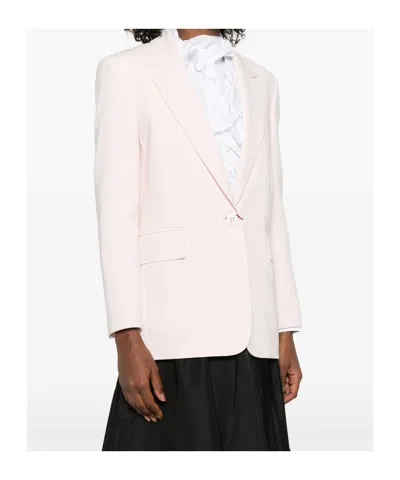 Max Mara Long-sleeved Suit Jacket In Pink